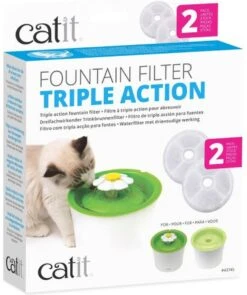 Catit Filters Triple Action 2 Pack - Kanttendrinkbak - 4 X 14.5 X 17.5 Cm Wit -Huisdierbenodigdheden Korting 1004x1200 4