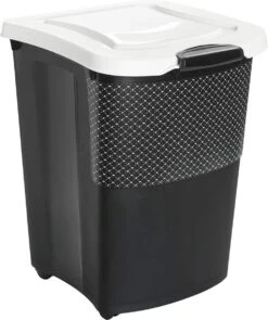 Rotho Archie - Voedselopslag / Voerbak Met Deksel Van 38 Liter - Zwart - BPA-vrij