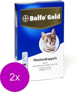 Bolfo Gold Kat 40 - Anti Vlooienmiddel - 2 X 4 Stuks 0 - 4 Kg -Huisdierbenodigdheden Korting 1008x1200 5