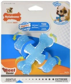 Nylabone Flexi Voor Honden Puppy Teething X Bone Beef Tot 11 Kg -Huisdierbenodigdheden Korting 1017x1200 1