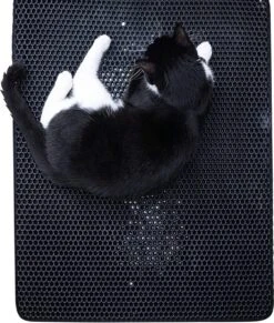 IGOODS - Kattenbakmat Met Filter - 45 X 60 - Waterdicht - Dubbele Laag - Zwart -Huisdierbenodigdheden Korting 1020x1200 7