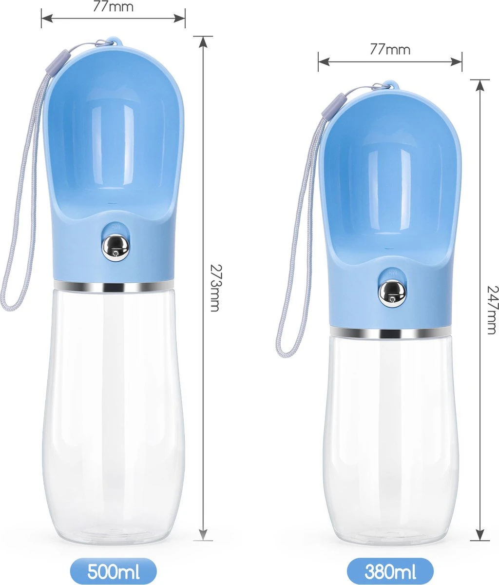 Nobleza 43B4C - Honden Waterfles - 500ml - Honden Bidon - Honden Drinkfles - Blauw 10 Nobleza 43B4C - Honden Waterfles - 500ml - Honden Bidon - Honden Drinkfles - Blauw - Image 8