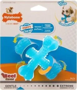 Nylabone Flexi Voor Honden Puppy Teething X Bone Beef Tot 11 Kg -Huisdierbenodigdheden Korting 1025x1200
