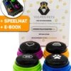Vulpes Pets® PRO Praatknop Voor Honden Met Speelmat - Dogbuttons - Laat Uw Huisdier Spreken - Hondenspeelgoed - Honden Training - Inclusief E-Book En Speelmat -Huisdierbenodigdheden Korting 1028x1200 2