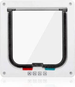 DOWO® - Kattenklep - Kattenluik - Kattenluikje - 4-weg Magneetsluiting Huisdierklep, Eenvoudige Installatie Kattendeur Huisdierendeur Aan De Muur, Houten Deur, Upvc Binnendeur, Baksteenwanden, Houten Deuren (M - Buitenmaat 19 X20 Cm) -Huisdierbenodigdheden Korting 1029x1200 10