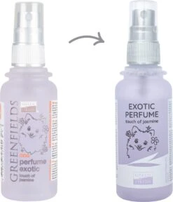 Hondenparfum Spray In 4 Geuren - Greenfields - Alchoholvrije En PH Neutrale Formule Tegen Onaangename Geurtjes - 50ml - Exotic -Huisdierbenodigdheden Korting 1030x1200
