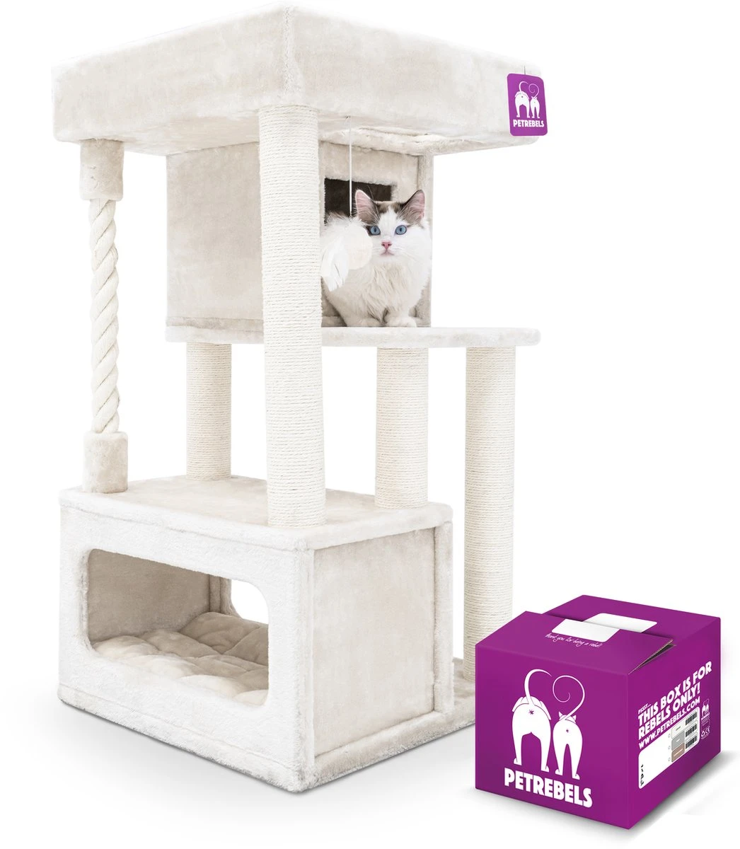 Petrebels Lodge 107 Krabpaal - Creme - Design - Zeer Stabiel 2 Petrebels Lodge 107 Krabpaal - Creme - Design - Zeer Stabiel