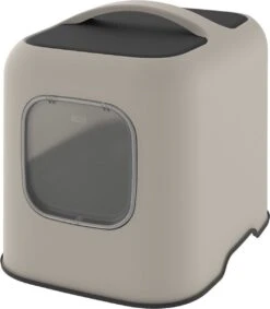 Rotho MyPet Biala Kattenbak Met Kap En Schepje / Gemaakt Van Gerecycled Plastic - Cappucino