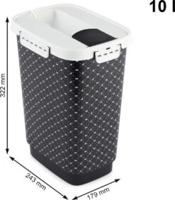 Rotho Voedselcontainer CODY - Voeropslag - 10l - Zwart 10 Rotho Voedselcontainer CODY - Voeropslag - 10l - Zwart -Huisdierbenodigdheden Korting 1051x1200 2