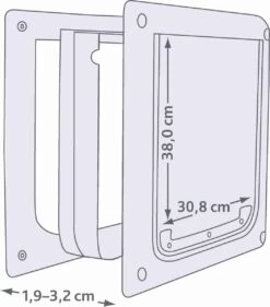 Trixie 2-Weg Hondenluik Wit - M-XL 39 X 45 CM -Huisdierbenodigdheden Korting 1053x1200 2