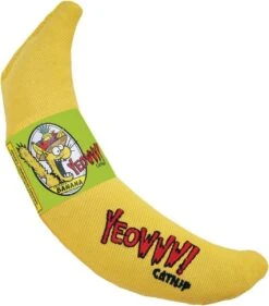 Yeowww! Chicata Banana - Speeltje Voor Katten Met Kattenkruid - De Meest Krachtige Catnip Ter Wereld – Onweerstaanbaar – Katoen – 17.7 Cm - Geel