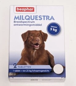 Beaphar Milquestra Ontworming Tabletten Hond 5-50kg 2 Tabletten -Huisdierbenodigdheden Korting 1069x1200