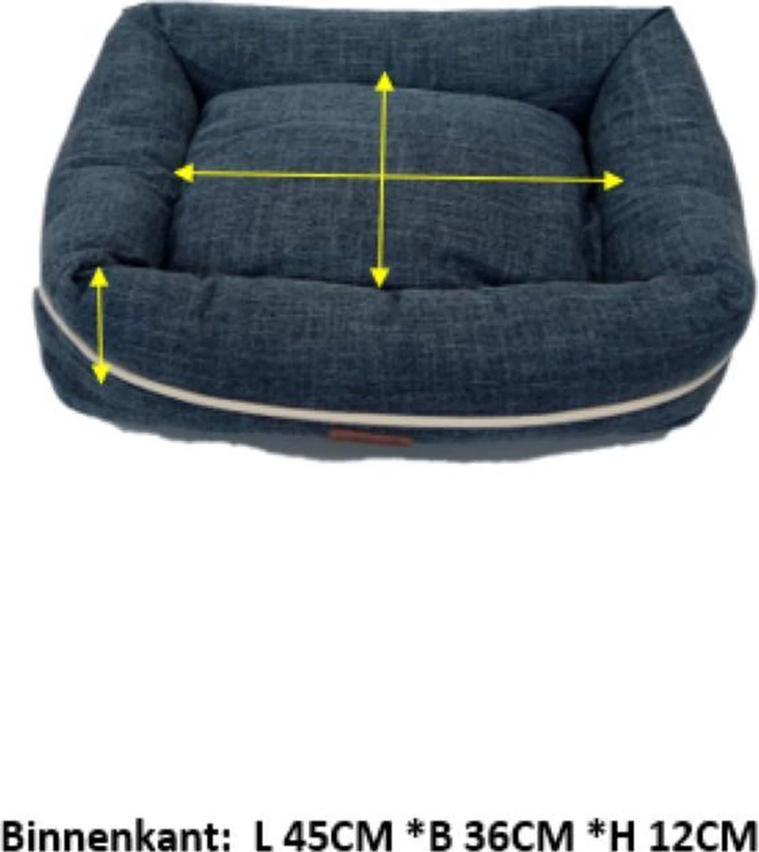 I-CiGO Homy Luxe - Hondenmand - In-kussen Dubbelzijdig Gebruik 70x60xH14cm/Blauw 7 I-CiGO Homy Luxe - Hondenmand - In-kussen Dubbelzijdig Gebruik 70x60xH14cm/Blauw - Image 5