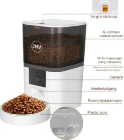 JMV Automatische Voerbak Voor Kat En Hond - Voerautomaat Met Verstelbare Camera En Smartphone Besturing - 6 Liter -Huisdierbenodigdheden Korting 1071x1200 1