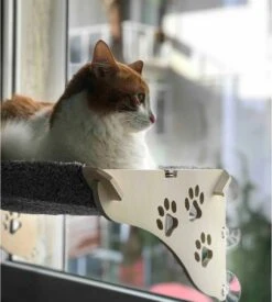 Merkloos Arnillo - Kattenhangmat - Kattenhangmat Raam - Kattenmand - Kattenbed - Kattenbed Raam - Kat Decoratie - Houten Kattenhangmat -Huisdierbenodigdheden Korting 1076x1200 6