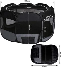Meisterpet - XXL Opvouwbare Puppyren - 130 X 130 X 60 Cm - Met Gratis Dieren Verzorging Set T.w.v. €19.99 -Huisdierbenodigdheden Korting 1087x1200
