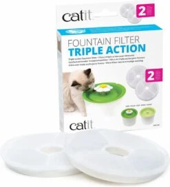 Catit Filters Triple Action 2 Pack - Kanttendrinkbak - 4 X 14.5 X 17.5 Cm Wit -Huisdierbenodigdheden Korting 1089x1200 7