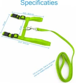 Kattentuigje Met Looplijn Kattenharnas Kittentuigje Kattenriem Met Looplijn Kat Kitten Tuigje Verstelbaar - Groen -Huisdierbenodigdheden Korting 1090x1200 5