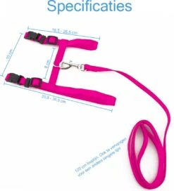 Kattentuigje Met Looplijn Kattenharnas Kittentuigje Kattenriem Met Looplijn Kat Kitten Tuigje Verstelbaar - Roze -Huisdierbenodigdheden Korting 1090x1200 6