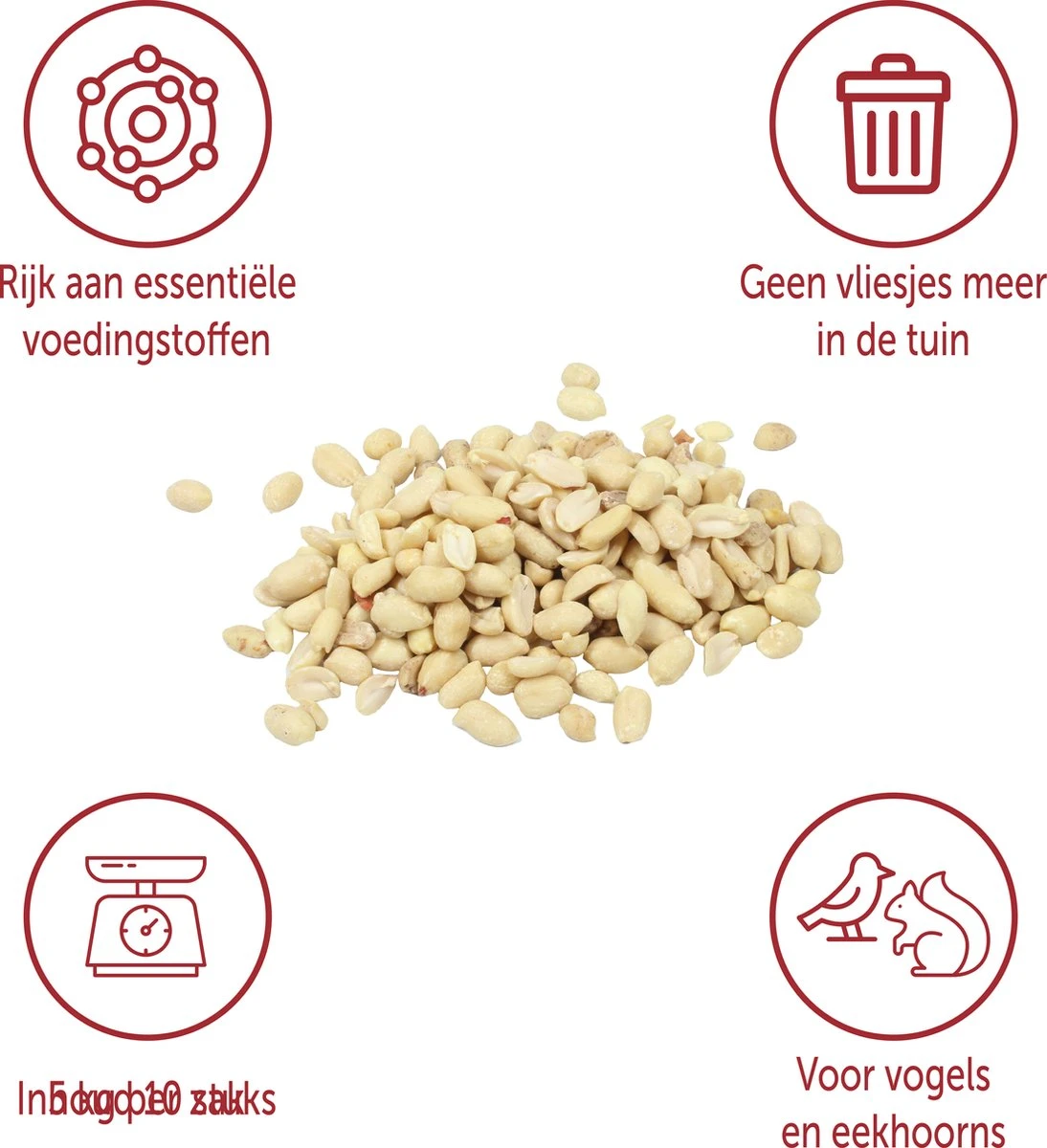 Topdiervoeding Witte Gepelde Pinda’s Voor Vogels En Eekhoorns - Tuinvogelvoer - 10 KG 4 Topdiervoeding Witte Gepelde Pinda’s Voor Vogels En Eekhoorns - Tuinvogelvoer - 10 KG - Image 2