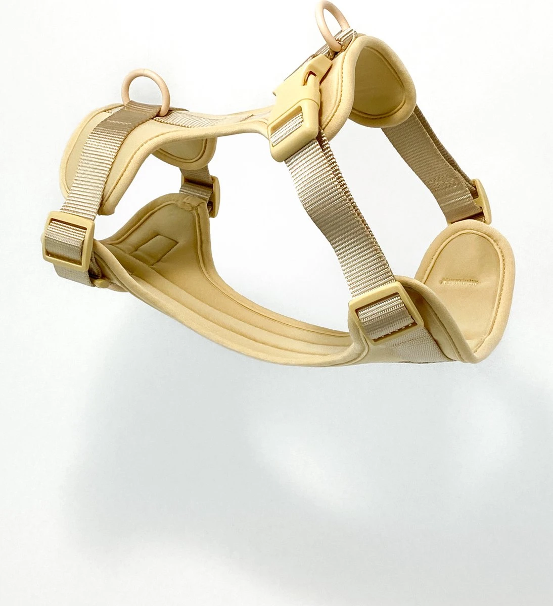 Pood Anti-Trek Hondentuig - Verstelbaar Stijlvol Hondenharnas - Y Tuig - XS Kleine Hond - Beige 4 Pood Anti-Trek Hondentuig - Verstelbaar Stijlvol Hondenharnas - Y Tuig - XS Kleine Hond - Beige - Image 2