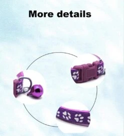 Merkloos Kattenhalsband Met Belletje - Verstelbaar - 19 / 32 Cm - Kattenbandje - Halsband Kat - Cat - Kitten - Katten Halsband - Paars -Huisdierbenodigdheden Korting 1096x1200 6