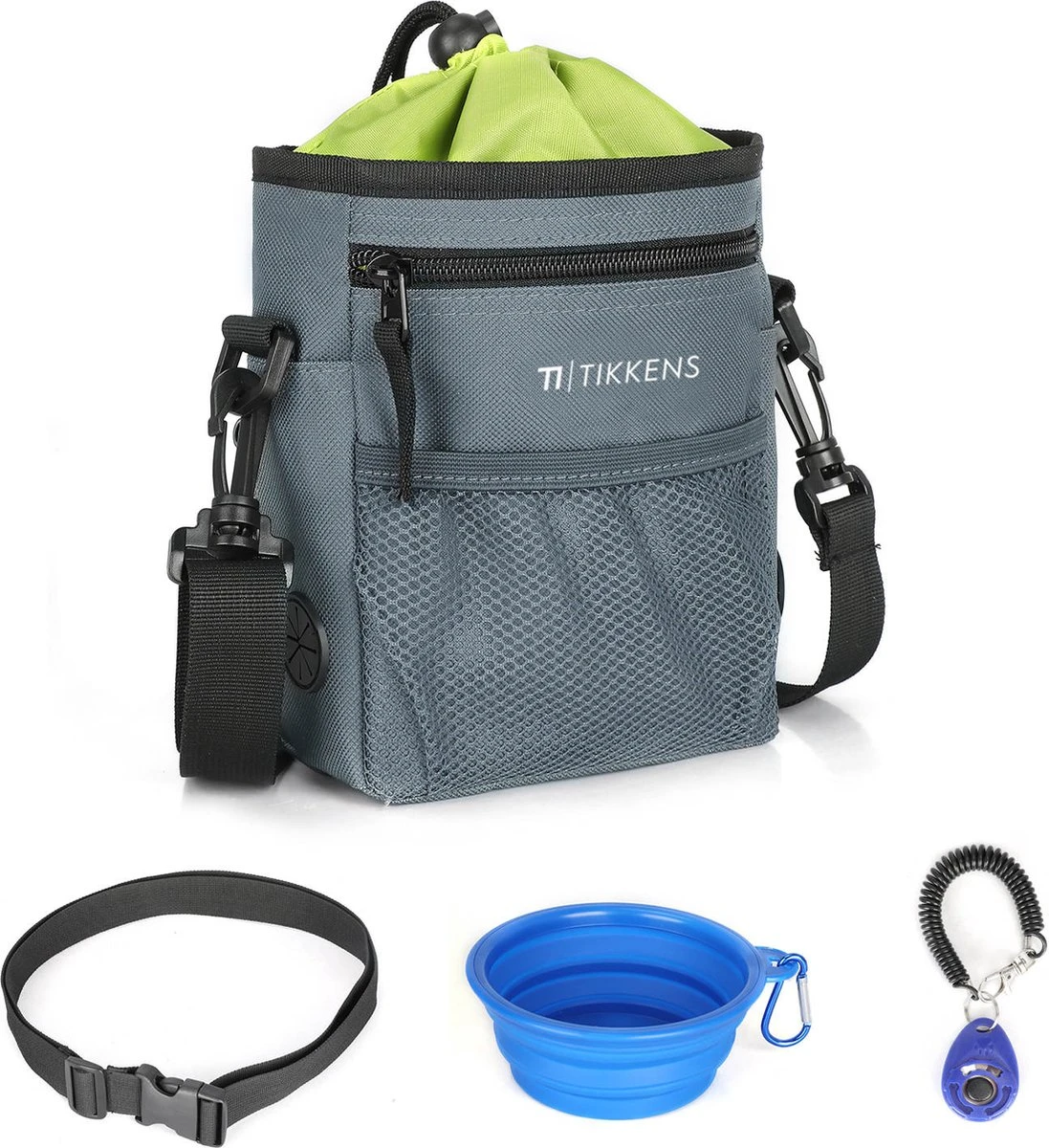 TIKKENS® Honden Belonings Tasje - Honden Snoepjes/Snacks - Honden Speelgoed - Intelligentie Training - Grijs/Zwart 3 TIKKENS® Honden Belonings Tasje - Honden Snoepjes/Snacks - Honden Speelgoed - Intelligentie Training - Grijs/Zwart