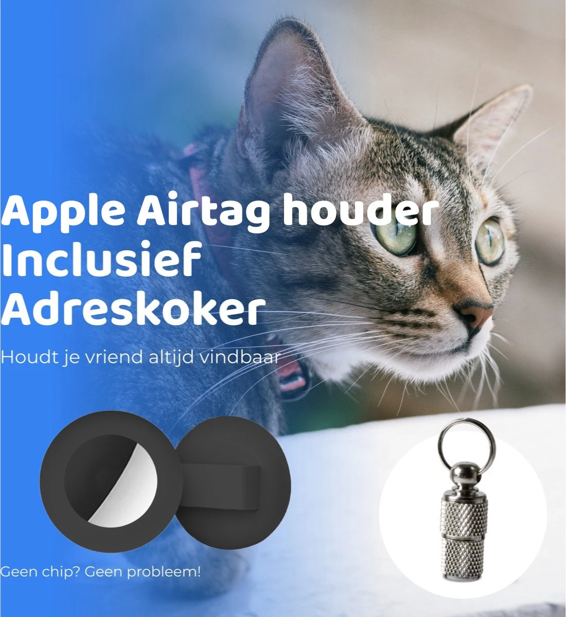 ACE Pets Reflecterende Kattenhalsband Met Veiligheidssluiting – Halsband Kat & Kitten - Met Adreskoker - Kittenhalsband & Kattenbandje Met Belletje - Geschikt Voor Apple Airtag - Zwart 4 ACE Pets Reflecterende Kattenhalsband Met Veiligheidssluiting – Halsband Kat & Kitten - Met Adreskoker - Kittenhalsband & Kattenbandje Met Belletje - Geschikt Voor Apple Airtag - Zwart - Image 2