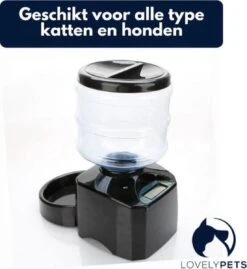 Lovely Pets – Voerautomaat – Automatisch Voerbak – Automatisch Voedingsschema; Plan Vaste Eetmomenten – Voerbak Voor Kat En Hond – Inhoud 5,5L - Zwart -Huisdierbenodigdheden Korting 1102x1200 3