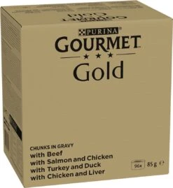 Gourmet Gold Fijne Hapjes In Saus - Kattenvoer Natvoer - Vis/Vlees - 96 X 85 Gr -Huisdierbenodigdheden Korting 1103x1200 3