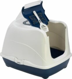 Moderna - Kattenbak - Flip Cat Jumbo - Donkerblauw/wit - 41,0x43,9x57,6 Cm -Huisdierbenodigdheden Korting 1108x1200 5
