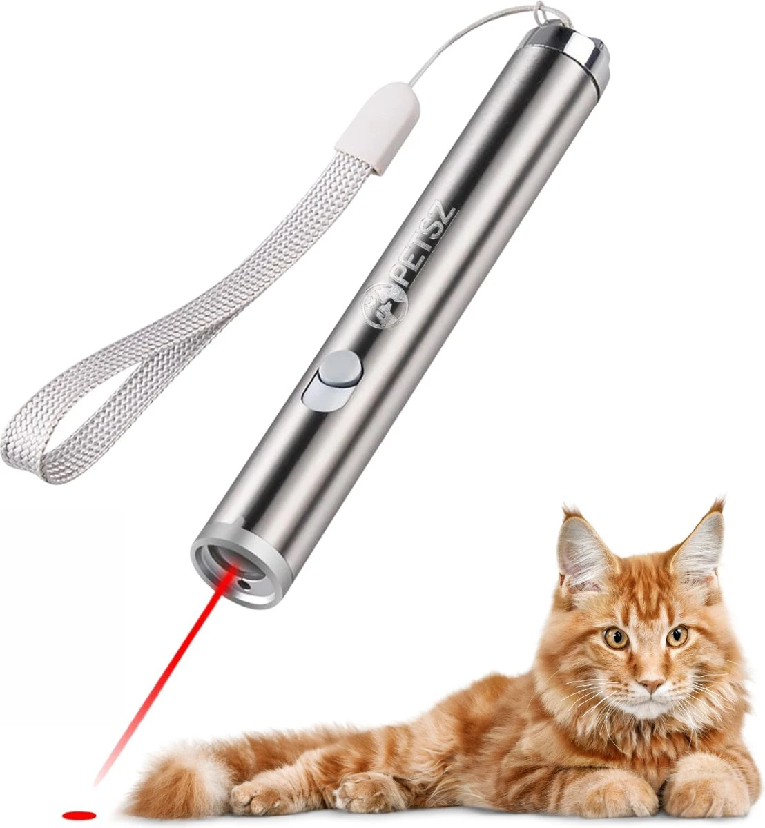 Laserpen - Kattenspeeltjes - Zaklamp - Kat - Laser - Kattenspeelgoed - RVS Opbergblikje 3 Laserpen - Kattenspeeltjes - Zaklamp - Kat - Laser - Kattenspeelgoed - RVS Opbergblikje