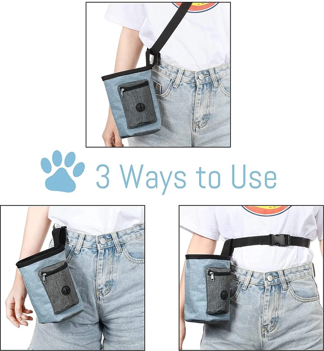 Honden Beloningstasje - Honden Beloningszakje - Treat Pouch - Honden Puppy Training - Poepzakjes Houder - Puppy Benodigdheden - Honden Snacktasje - Blauw 17x15cm 8 Honden Beloningstasje - Honden Beloningszakje - Treat Pouch - Honden Puppy Training - Poepzakjes Houder - Puppy Benodigdheden - Honden Snacktasje - Blauw 17x15cm - Image 6