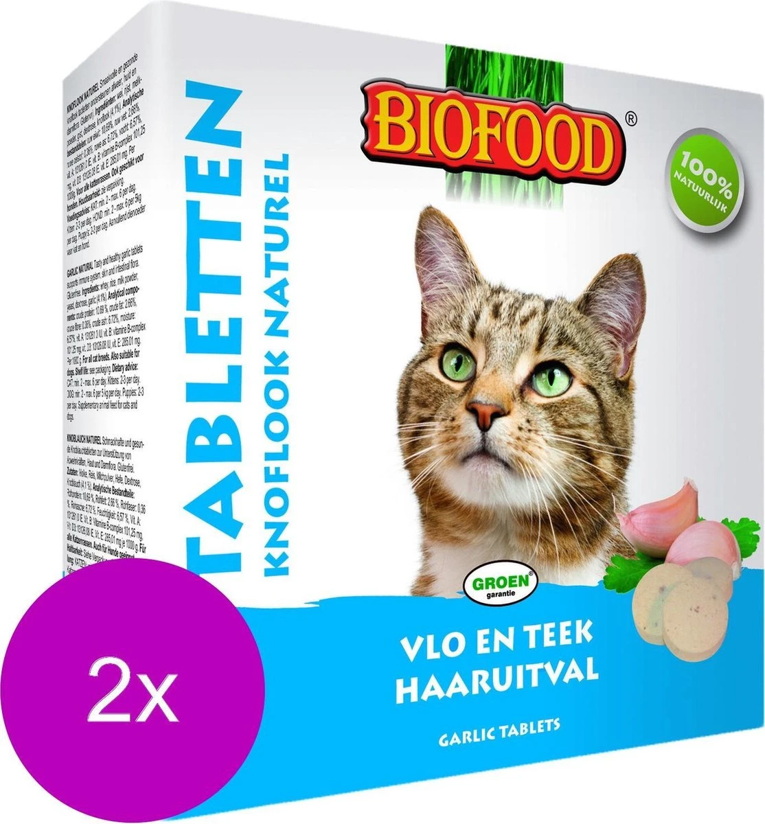 Biofood Vlo & Teek - Kat - Snack - Glutenvrij - Knoflook - 2 X 60 Gr 4 Biofood Vlo & Teek - Kat - Snack - Glutenvrij - Knoflook - 2 X 60 Gr - Image 2