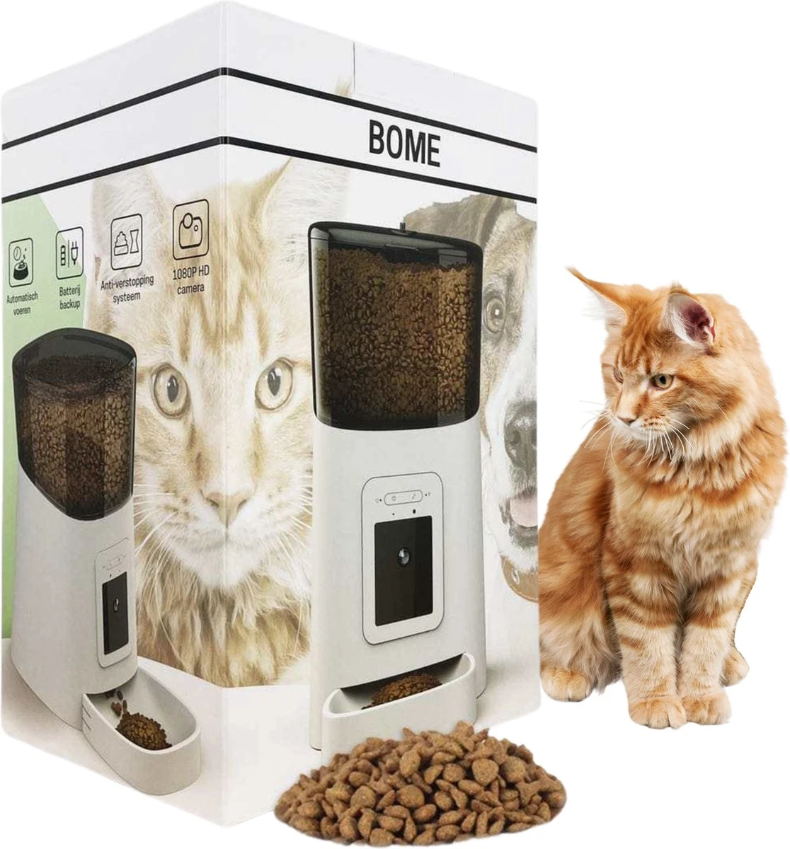 BOME Voerautomaat - Camera En Audio - Inclusief SD-Kaart - Automatische Voerbak Kat Of Hond - Wit 12 BOME Voerautomaat - Camera En Audio - Inclusief SD-Kaart - Automatische Voerbak Kat Of Hond - Wit - Image 10