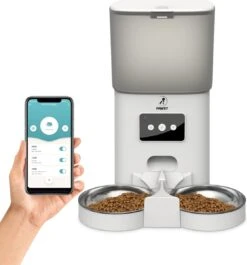 Pawsy® AR2 - Automatische Voerbak - Dubbele Voerbak - Automatische Voederbak Kat & Hond - WiFi Voerautomaat