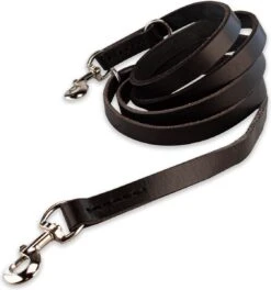 Multifunctionele Hondenriem - 220cm - Zwart - Leren Hondenriem - 100% Volnerfleer - Hondenriem Leer - Leiband Hond -Huisdierbenodigdheden Korting 1122x1200 1