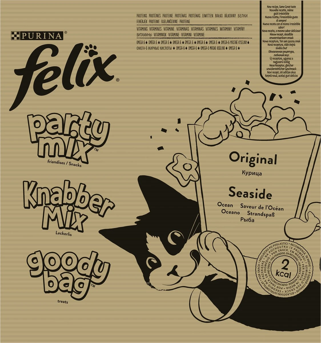 Felix Cat Snacks Party Mix - Kattensnacks Original En Seaside - 16 X 60g 4 Felix Cat Snacks Party Mix - Kattensnacks Original En Seaside - 16 X 60g - Image 2