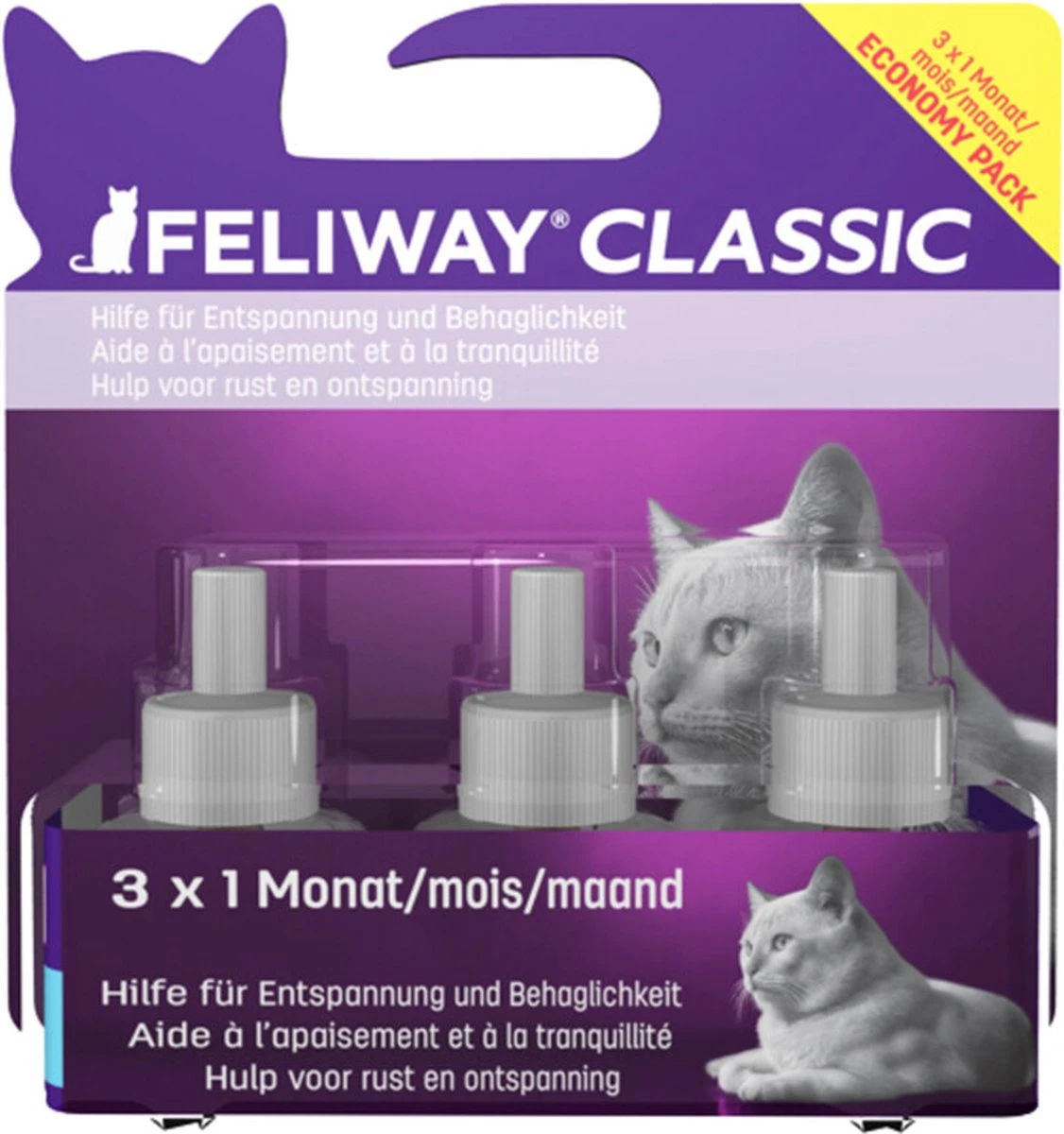Feliway Classic - Navulling - 3 X 48 Ml - Anti-stress Kat 3 Feliway Classic - Navulling - 3 X 48 Ml - Anti-stress Kat