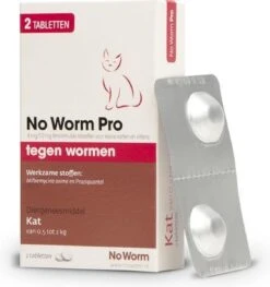 No Worm Pro Kat & Kitten - Anti Wormenmiddel - 2 X 2 Tab Vanaf 0.5 Kg Vanaf 6 Weken -Huisdierbenodigdheden Korting 1127x1200 7