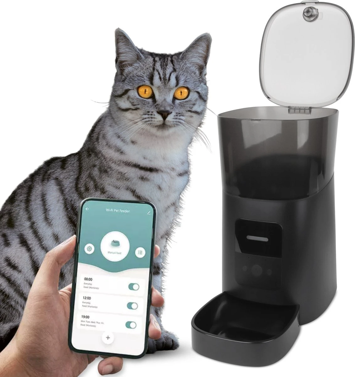 Petsy Ways Automatische Voerbak - Voor Hond & Kat - Voerdispenser - Met Wifi - Microfoon - 6 Liter 3 Petsy Ways Automatische Voerbak - Voor Hond & Kat - Voerdispenser - Met Wifi - Microfoon - 6 Liter