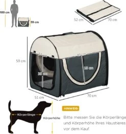 PawHut Hondenbox Inklapbare Hondentransportbox Dier 2 Kleuren 5 Maten 1O-T46O-R3DG-2 -Huisdierbenodigdheden Korting 1132x1200 9