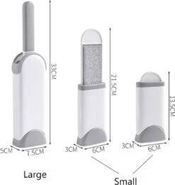 IGOODS - Pet Hair Remover - Hond & Kat Roller Brush - Dubbelzijdig Bont Ontharingsgereedschap Met Zelfreinigende Basis - Reismaatborstel - Voor Kleding - Bank - Tapijt - Autostoel GRIJS -Huisdierbenodigdheden Korting 1133x1200