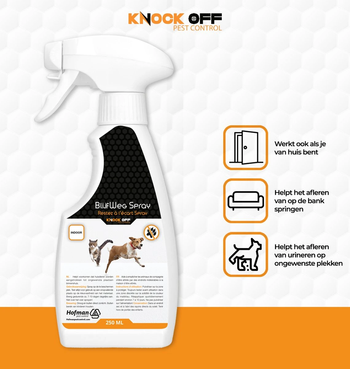 Knock Off BlijfWeg Huisdieren Spray – Voor Binnenshuis Gebruik – Voor Het Trainen Van Huisdieren – Voorkomt Binnenshuis Urineren – Afleren Van Gewoontes Van Je Hond Of Kat – Veilig Voor Mens En Dier 5 Knock Off BlijfWeg Huisdieren Spray – Voor Binnenshuis Gebruik – Voor Het Trainen Van Huisdieren – Voorkomt Binnenshuis Urineren – Afleren Van Gewoontes Van Je Hond Of Kat – Veilig Voor Mens En Dier - Image 3