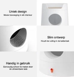 A Sunny Day Kattenbak Met Lade, Bedje En Krabplank - Inclusief Schepje - Design Kattenbak - Wit - Dichte Kattenbak - Kattenbak Gesloten -Huisdierbenodigdheden Korting 1139x1200 8
