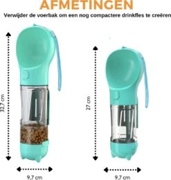 Merkloos 3 In 1 Honden Drinkfles - 350ml - Incl. Poepzakjes & Polsband- Lek Vrij - Voor Onderweg - Honden Bidon - Waterfles -Huisdierbenodigdheden Korting 1140x1200 1