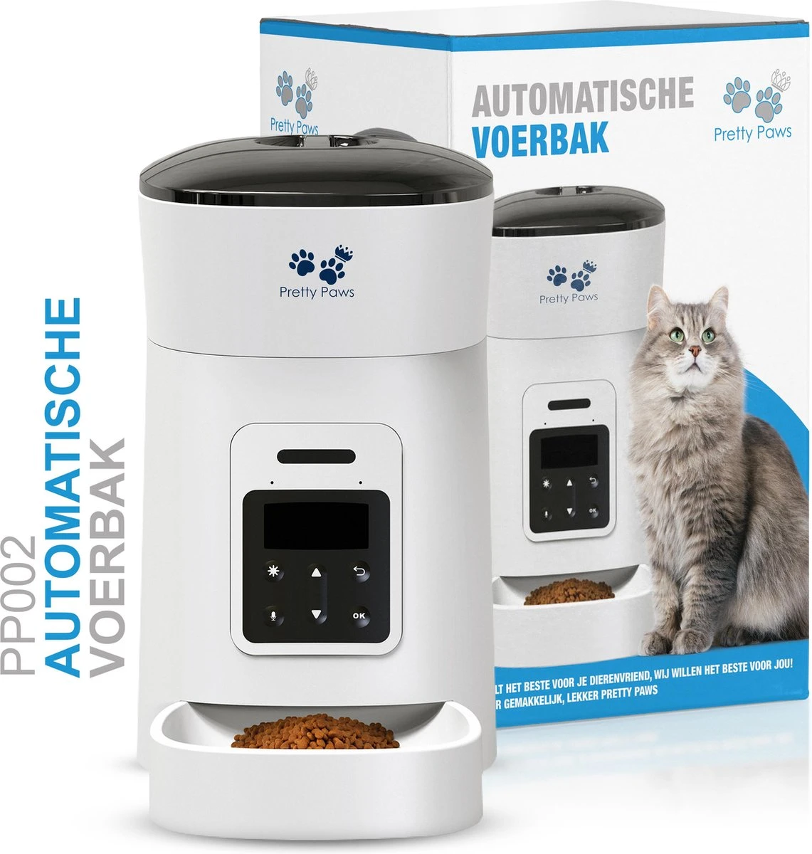 Pretty Paws PP002 Professionele Automatische Voerbak Kat- Stemrecorder - Voerautomaat - Katten Voerbak - Minimalistisch 3 Pretty Paws PP002 Professionele Automatische Voerbak Kat- Stemrecorder - Voerautomaat - Katten Voerbak - Minimalistisch