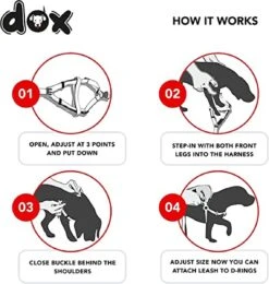 DDOXX Hondenharnas Nylon, Step-In, Verstelbaar, Uitbraakbestendig | Voor Kleine, Middelgrote & Grote Honden | Borstharnas Hond Kat Puppy Auto | Puppy Harnas Kat Harnas | Rood, S -Huisdierbenodigdheden Korting 1142x1200 4