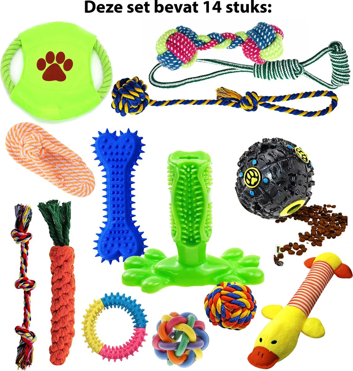 Filo Honden Speelgoed Set 14 Stuks - Hondenspeeltjes Knuffel - Hondenbal - Flostouw - Bot - Frisbee - Hondentouw - Hondenspeelgoed Intelligentie - Kauwspeelgoed Hond En Puppy - Bijtspeelgoed Hondenknuffel - Hondenspeeltje Met Piep 10 Filo Honden Speelgoed Set 14 Stuks - Hondenspeeltjes Knuffel - Hondenbal - Flostouw - Bot - Frisbee - Hondentouw - Hondenspeelgoed Intelligentie - Kauwspeelgoed Hond En Puppy - Bijtspeelgoed Hondenknuffel - Hondenspeeltje Met Piep - Image 8