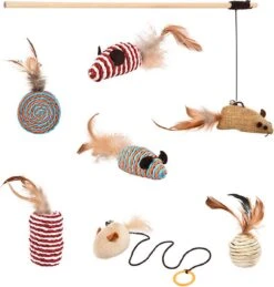 Kattenspeelgoed - Set Met 7 Kattenspeeltjes - Complete Set - Kattenhengel - Speelmuis 10 Kattenspeelgoed - Set Met 7 Kattenspeeltjes - Complete Set - Kattenhengel - Speelmuis -Huisdierbenodigdheden Korting 1145x1200 7